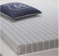 LaRedouteInterieursROADStripedCottonFittedSheet